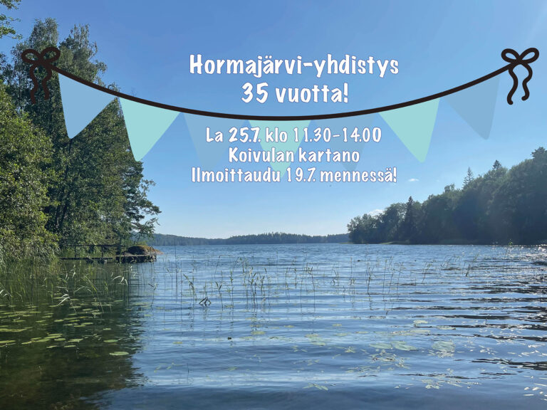 Read more about the article Hormajärvi-yhdistyksen 35-vuotisjuhla 25.heinäkuuta